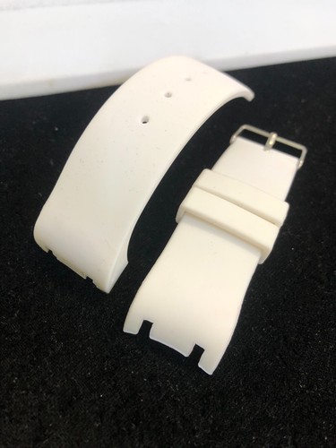 24mm white rubber - , band,fits